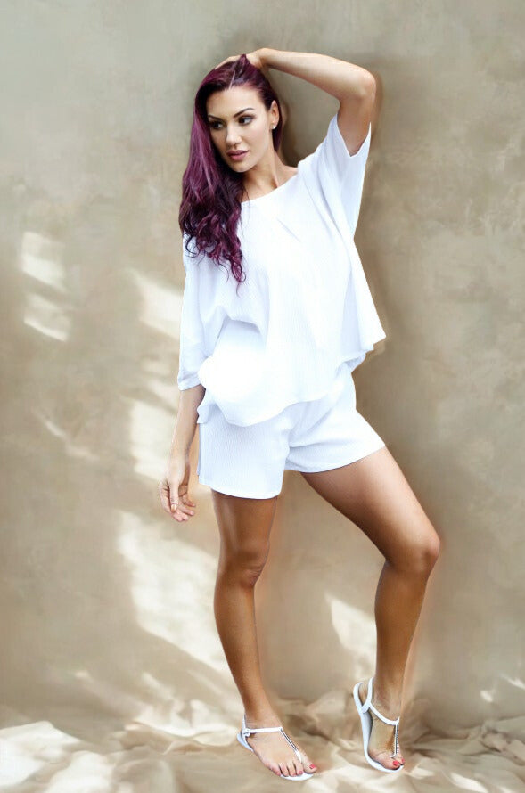 Pure Womens Beach Shorts - Cotton Cheesecloth