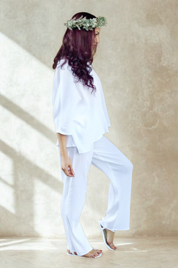 Pure Womens Beach Pants - Cotton Cheesecloth