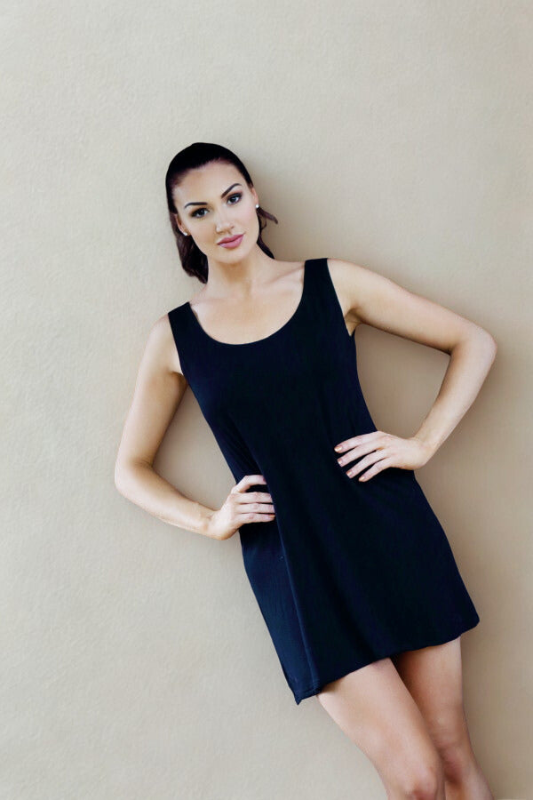 Little Singlet Dress - Black or White - Perfect Lining