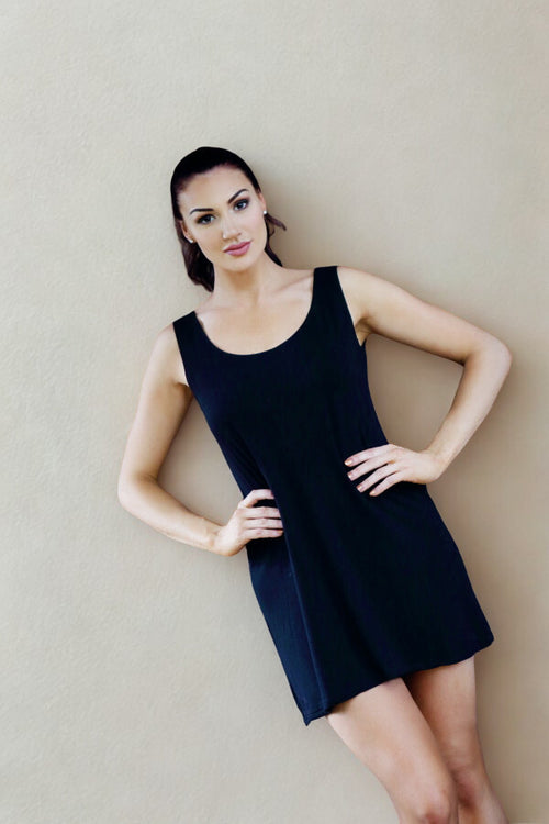 Little Singlet Dress - Black or White - Perfect Lining