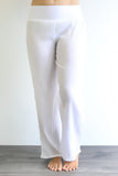 PURE COTTON CHEESECLOTH BEACH PANTS 3/4 LENGTH - COTTON