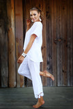 3/4 beach pants with lace
