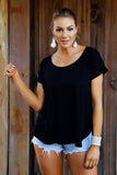 scoop tee black 