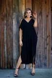 Nerida Tie Cold Shoulder Maxi Dress