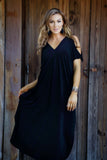 Nerida Tie Cold Shoulder Maxi Dress