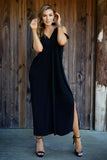Nerida Tie Cold Shoulder Maxi Dress